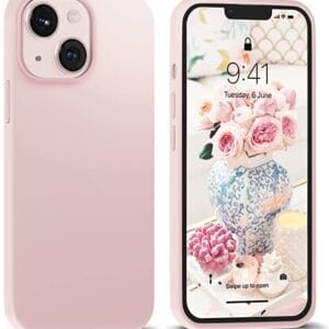 מגן גומי Rubber iPhone 15 Plus – ורוד פודרה